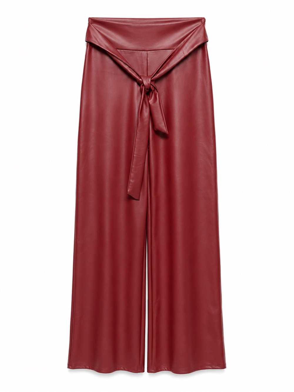 Windsor NWT Wide-Leg Faux Leather Pants with Tie Waist